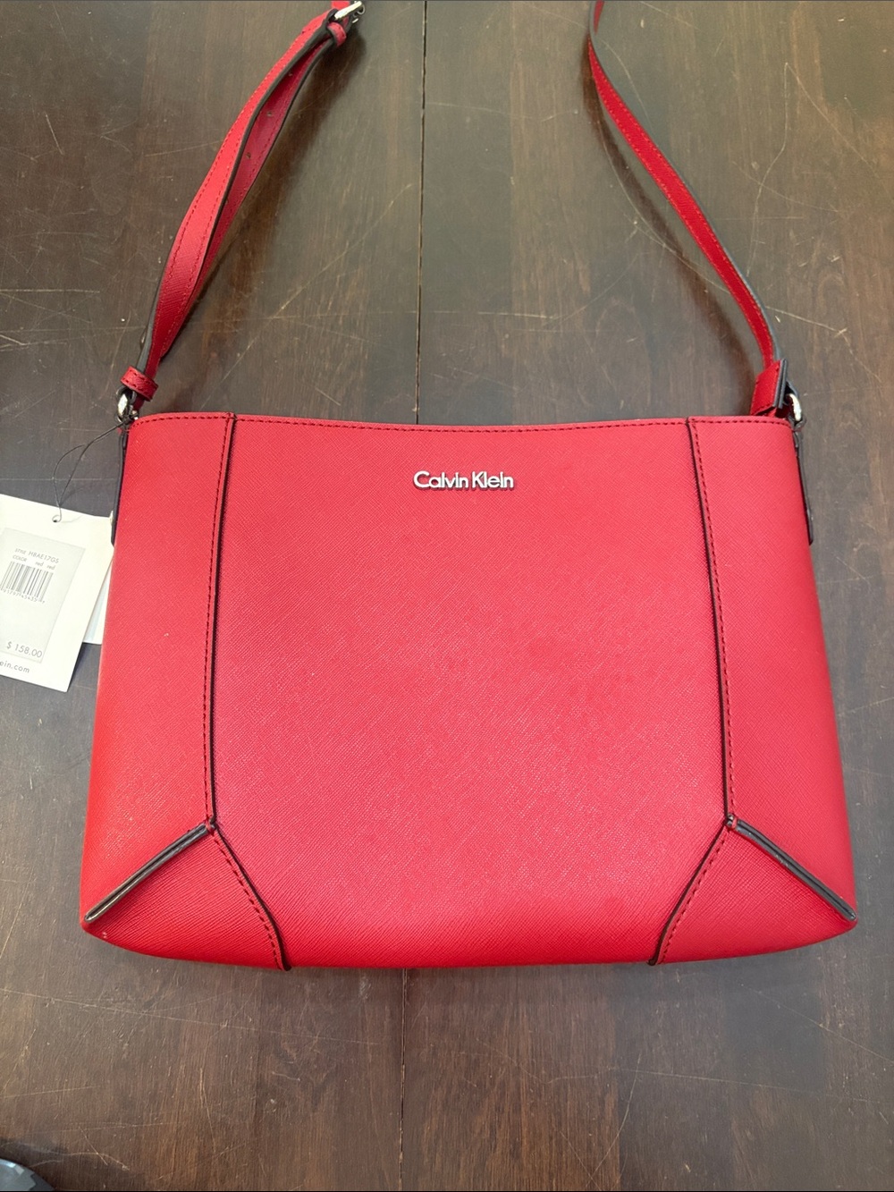 Calvin Klein Bright Red leather Crossbody Bag